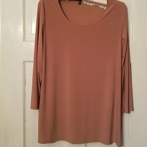 Nude, tunic style top